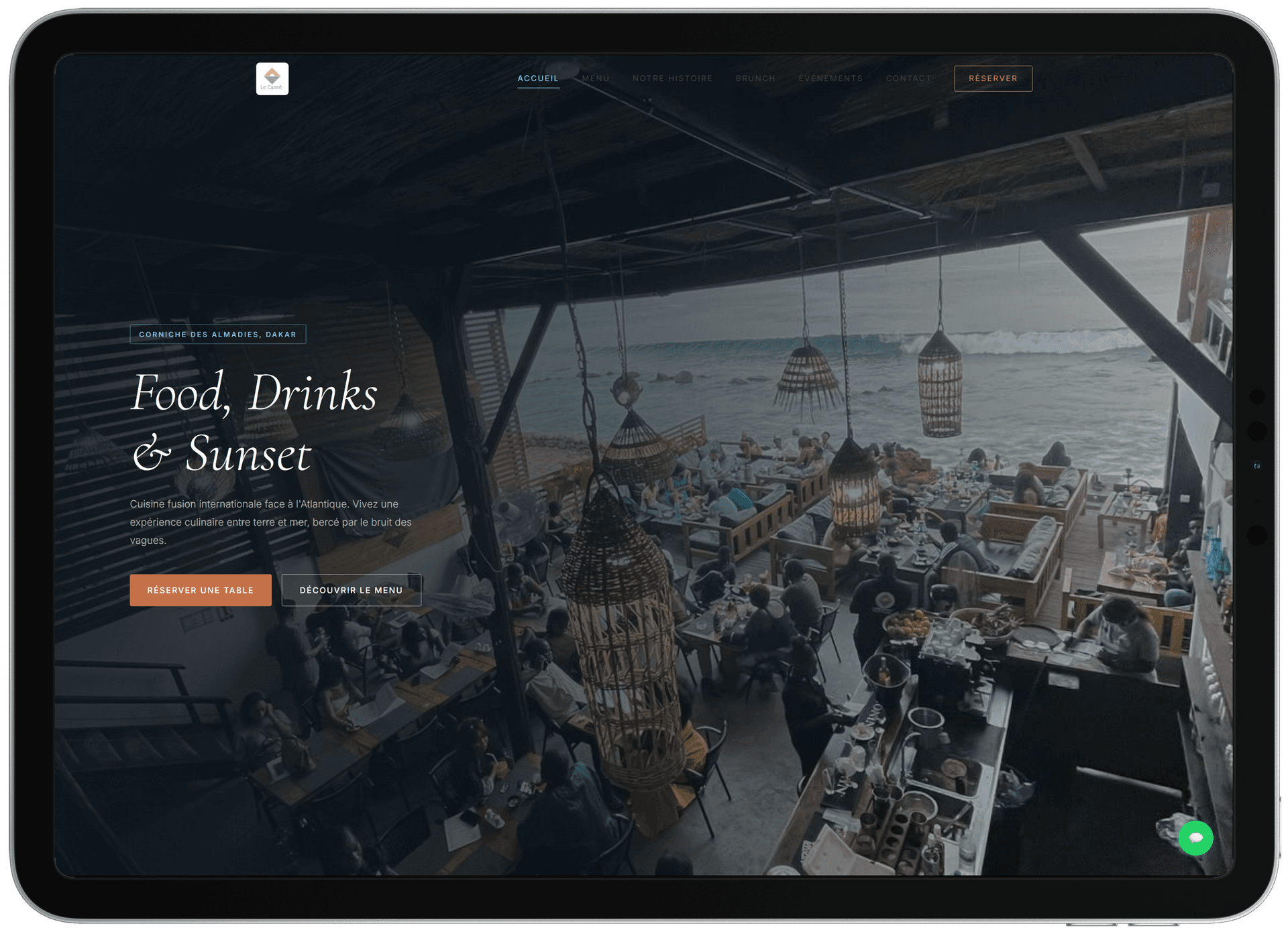 Le Carré Dakar sur tablette — site conçu par MOSSAR
